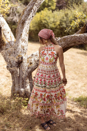 DERHY MELIKE PRINTED MAXI DRESS