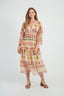 DERHY MELINA PRINTED MIDI DRESS
