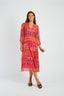 DERHY MELINA PRINTED MIDI DRESS