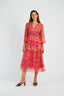 DERHY MELINA PRINTED MIDI DRESS