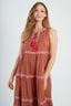 DERHY GRETA EMBROIDERED LONG DRESS