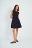 DERHY SLEEVELESS FLARED SHORT DRESS - GERANIUM