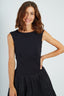 DERHY SLEEVELESS FLARED SHORT DRESS - GERANIUM