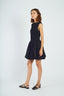 DERHY SLEEVELESS FLARED SHORT DRESS - GERANIUM