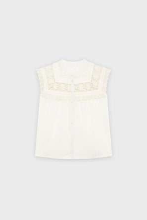 SHIRT WITH BRAID AND LACE - UTHIA