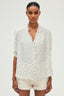 RUFFLED JACQUARD SHIRT - ULYSSIE