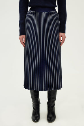 TWO-TONE PLEATED SKIRT - VALLY