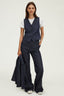 RAW DENIM SLEEVELESS VEST - ROCIA