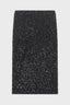BLACK SEQUIN MIDI SKIRT