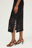BLACK SEQUIN MIDI SKIRT