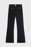 VELVET FLARED PANTS WITH HORSEBIT - CHRYS