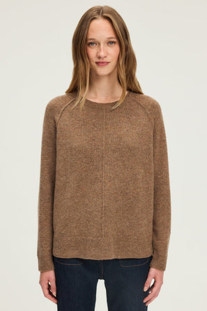 HEATHERED WOOL CREW NECK SWEATER - ELEAN