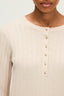 FINE RIBBED SWEATER WITH GOLD BUTTONS - EDORA