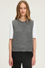 SLEEVELESS CABLE-KNIT WOOL SWEATER - ELWINNA
