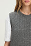 SLEEVELESS CABLE-KNIT WOOL SWEATER - ELWINNA