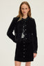 SHORT, COLLARLESS VELVET JACKET - NOA