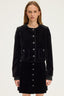 SHORT, COLLARLESS VELVET JACKET - NOA
