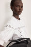 PABLO EMBROIDERED COTTON BLOUSE - CORAL