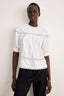 PABLO EMBROIDERED COTTON BLOUSE - CORAL