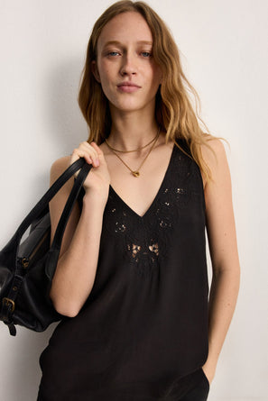 PABLO FLOWY EMBROIDERED TOP - CHRISTELLE