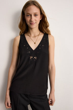 PABLO FLOWY EMBROIDERED TOP - CHRISTELLE