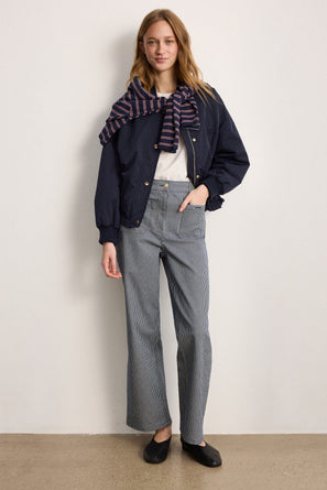 PABLO STRAIGHT-LEG STRIPED DENIM JEANS - BERTA