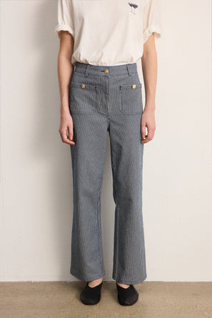 PABLO STRAIGHT-LEG STRIPED DENIM JEANS - BERTA