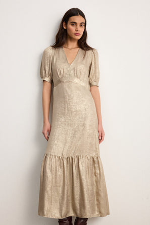 PABLO GOLD MAXI DRESS - ANDREA