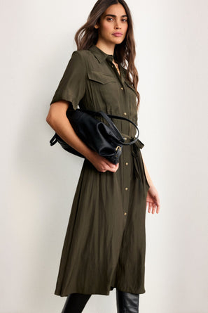 PABLO FLOWY SHIRT DRESS - AMANDA