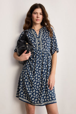 PABLO SHORT, STRAIGHT FLORAL DRESS - AUGUSTA