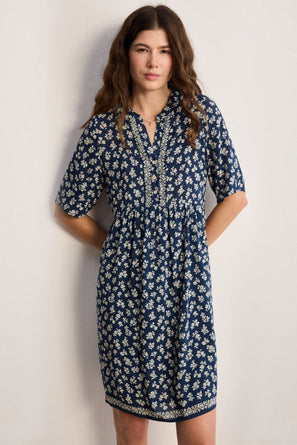 PABLO SHORT, STRAIGHT FLORAL DRESS - AUGUSTA