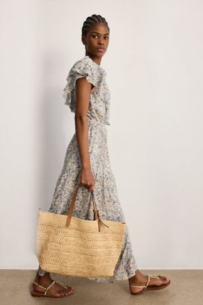 PABLO FLORAL AND RUFFLED MAXI DRESS - ARLENE