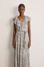 PABLO FLORAL AND RUFFLED MAXI DRESS - ARLENE