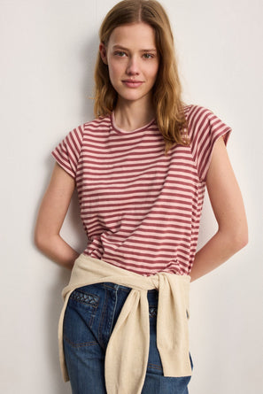 PABLO STRIPED COTTON T-SHIRT - TINA