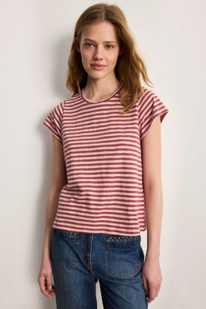 PABLO STRIPED COTTON T-SHIRT - TINA