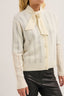 PABLO OPEN-KNIT WOOL CARDIGAN WITH TIE-NECK DETAIL – ROMI
