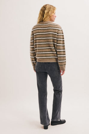 PABLO BRUSHED WOOL STRIPED SWEATER - RUNA