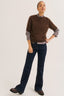 PABLO BRUSHED WOOL SHORT-SLEEVE SWEATER - RUTA