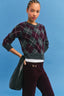 PABLO CONTRASTING ARGYLE SWEATER - ROXANE
