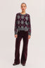 PABLO CONTRASTING ARGYLE SWEATER - ROXANE