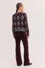 PABLO CONTRASTING ARGYLE SWEATER - ROXANE