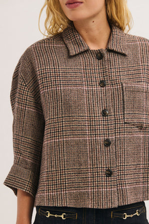 PABLO VIRGIN WOOL PLAID OVERSHIRT - JELSA