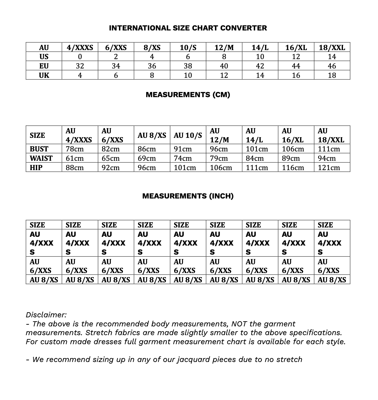 Size Chart Image