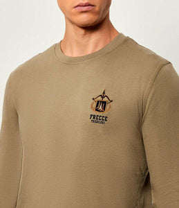 BRUSHED COTTON CREWNECK T-SHIRT