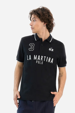 REGULAR FIT POLO SHIRT IN STRETCH COTTON PIQUÉ - YESHAYAHU