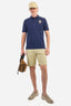 REGULAR-FIT POLO SHIRT IN ELASTICATED COTTON - AUGUST