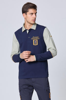 FRECCE TRICOLORI COLOR-BLOCK POLO SHIRT
