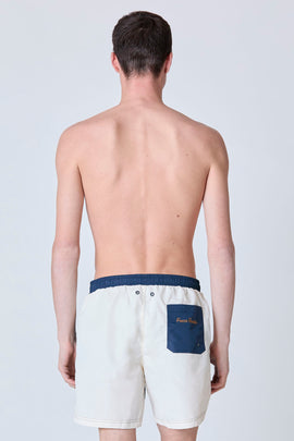 COLOR BLOCK SWIM SHORTS WITH PIPING