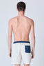 COLOR BLOCK SWIM SHORTS WITH PIPING