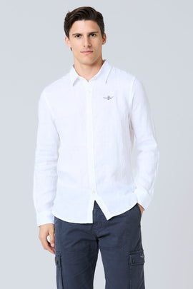 LONG-SLEEVE LINEN SHIRT